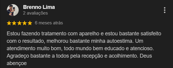 Avaliação Google — Odonto Prime